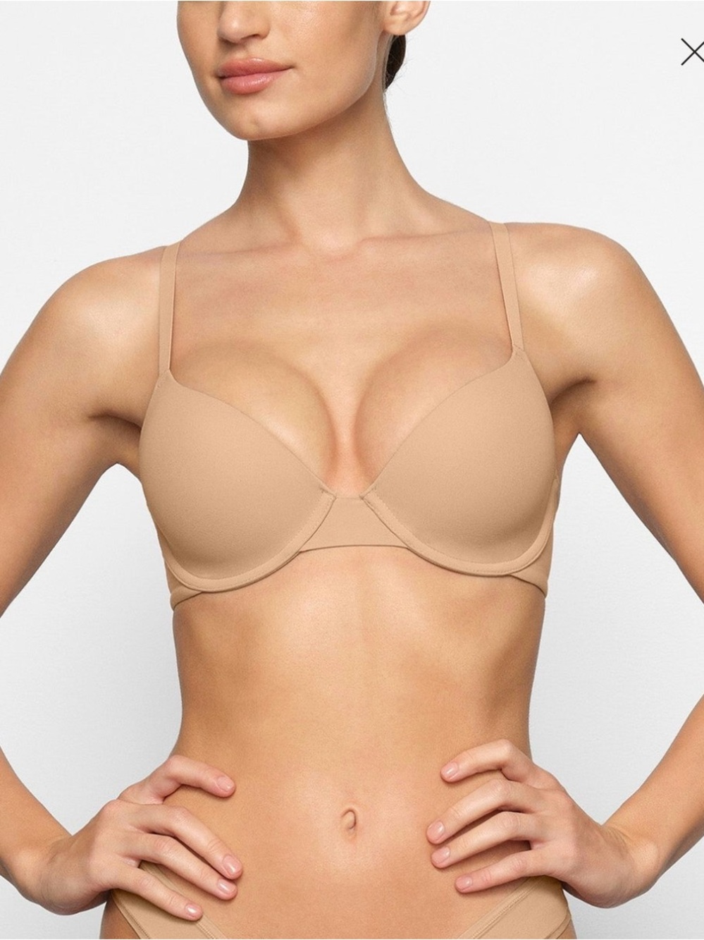 SKIMS Ochre Sculpting Nude T-Shirt Bra Women’s Size 34 H